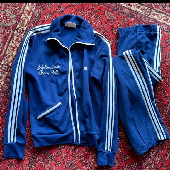 Vintage Sports Retro Athletic Trend 70’s John Gardiner’s Tennis Staff Suit S & M - Picture 2 of 9